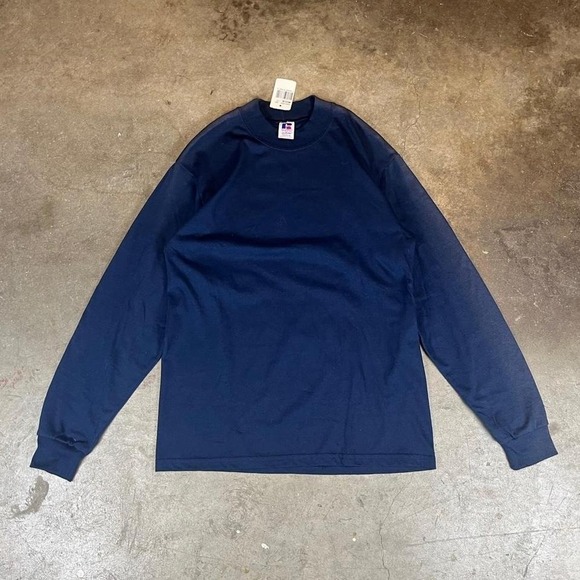 Russell Athletic Other - Vintage 90s Russell Athletic NuBlend Long Sleeve T-Shirt Navy Blue Mens XS/S